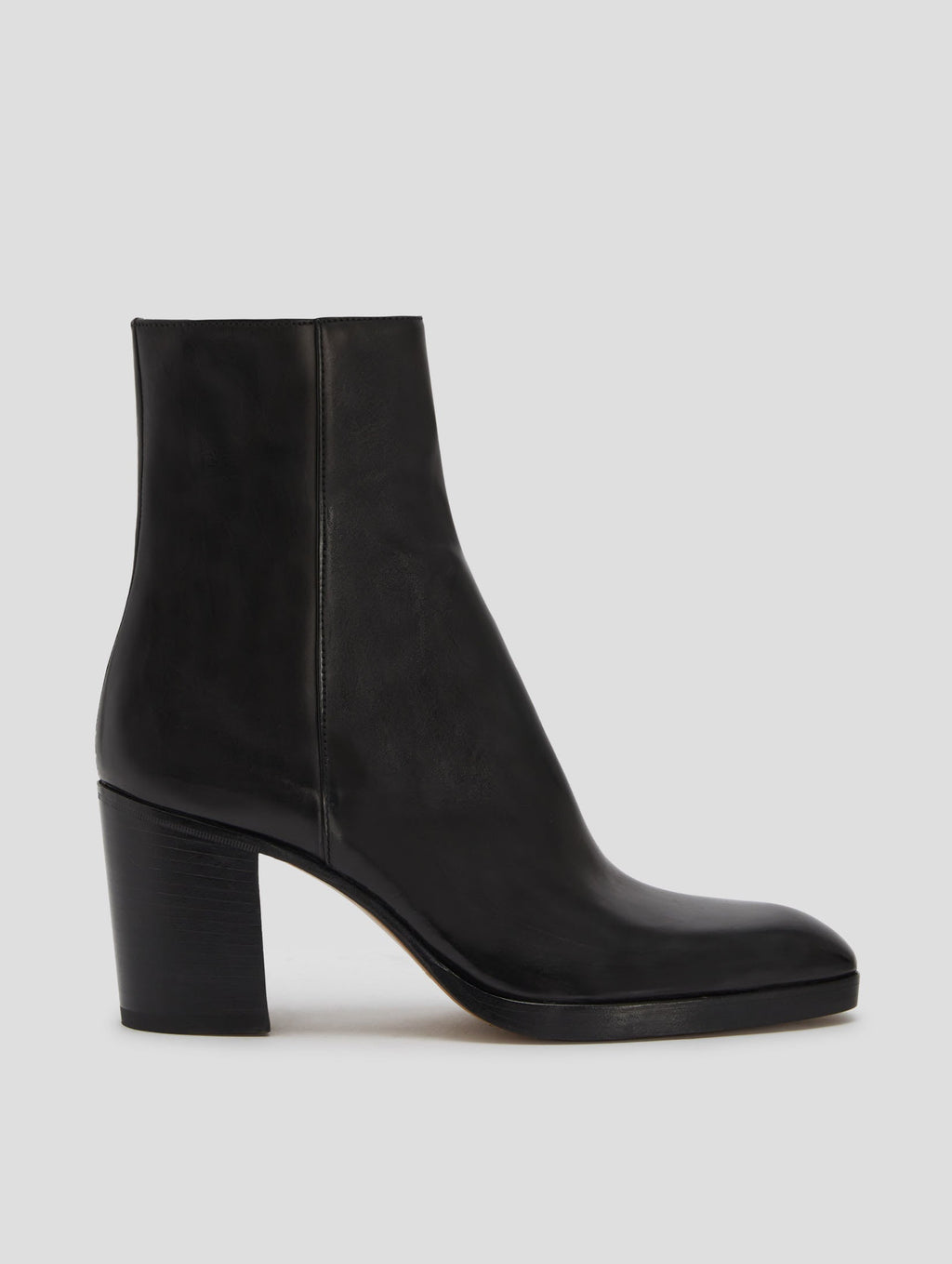 JOSHUA 100MM PLATFORM BOOT IN BLACK CALFSKIN