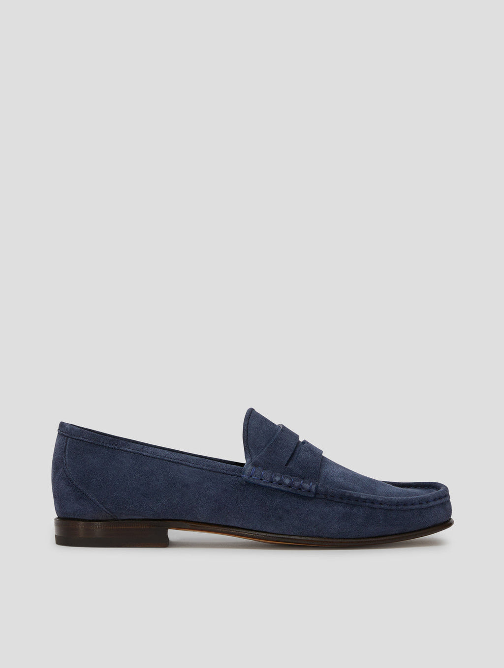 TONY PENNY LOAFER IN SAPPHIRE SUEDE | ALESSANDRO VASINI